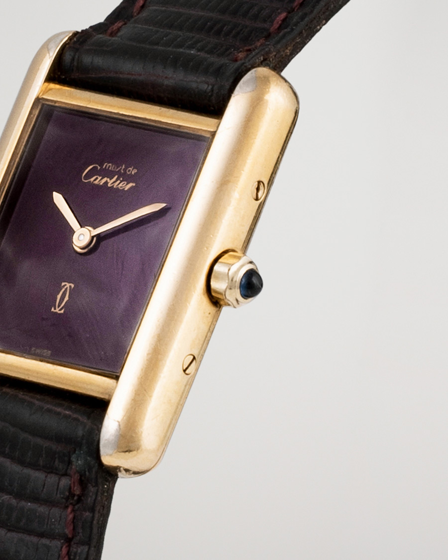 Hombres | Pre-Owned & Vintage Watches | Cartier Pre-Owned | Must de Cartier Tank Gold Brown