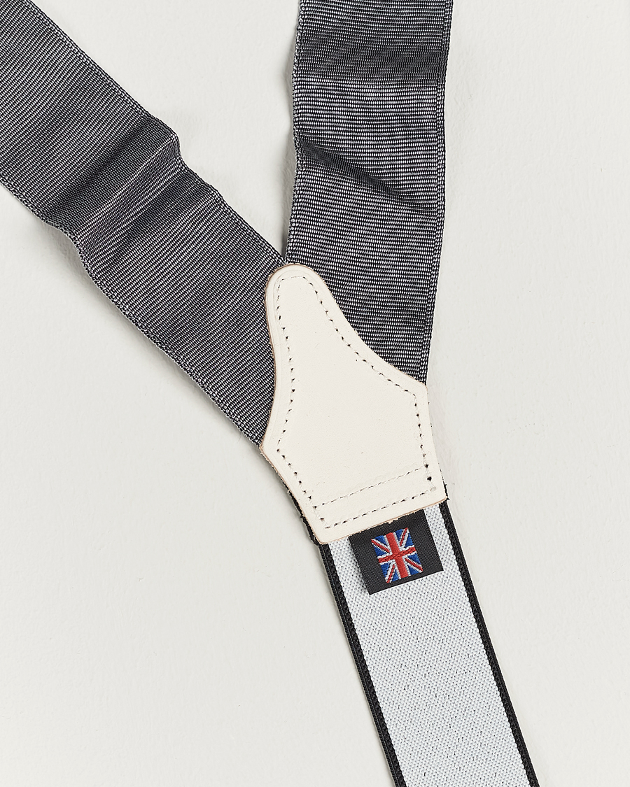 Hombres | Albert Thurston Moiré Braces 40mm Grey | Albert Thurston | Moiré Braces 40mm Grey