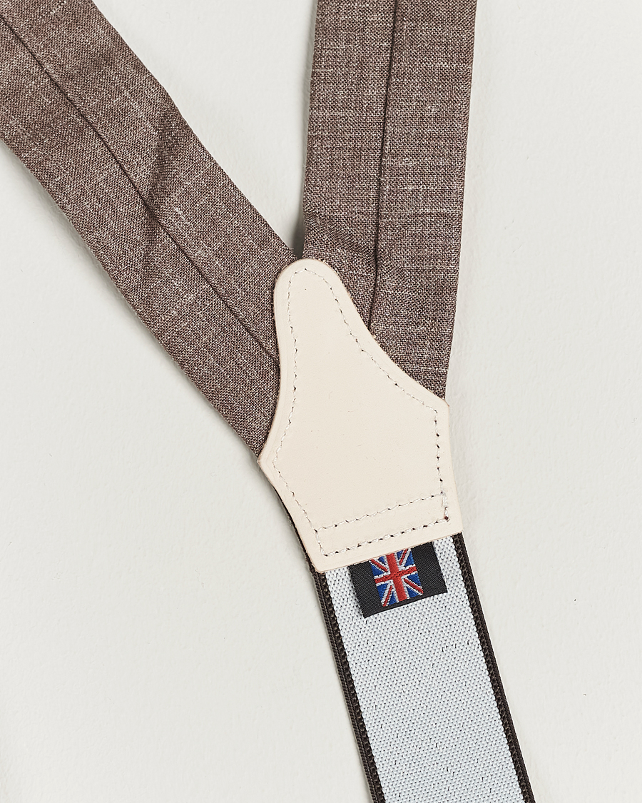 Hombres | Albert Thurston Linen Braces Brown | Albert Thurston | Linen Braces Brown