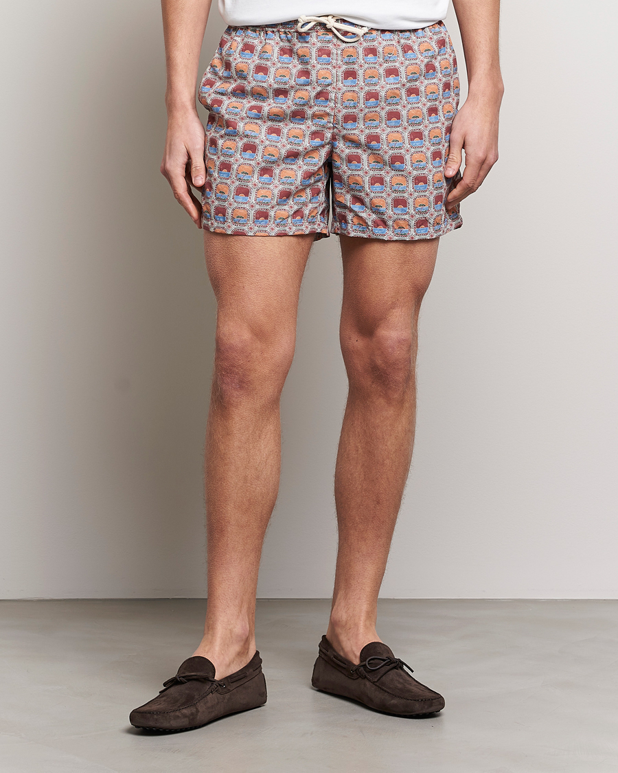 Hombres | Bañadores | Ripa Ripa | Printed Swimshorts Red/Blue