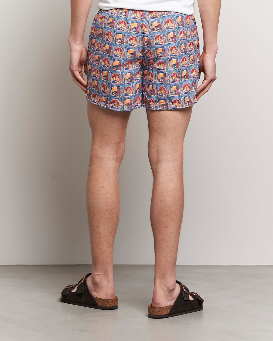 Hombres | Bañadores | Ripa Ripa | Printed Swimshorts Orange/Light Blue