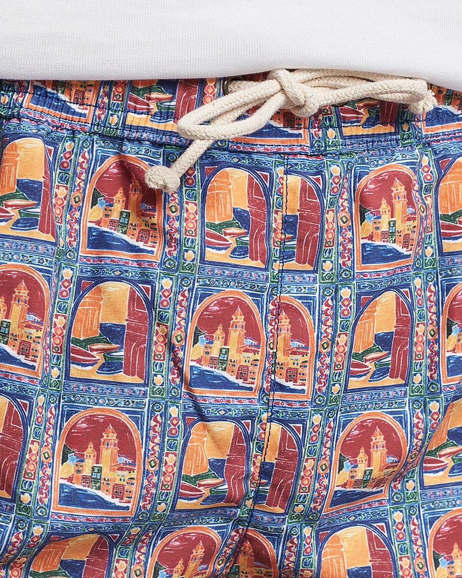 Hombres | Bañadores | Ripa Ripa | Printed Swimshorts Orange/Light Blue