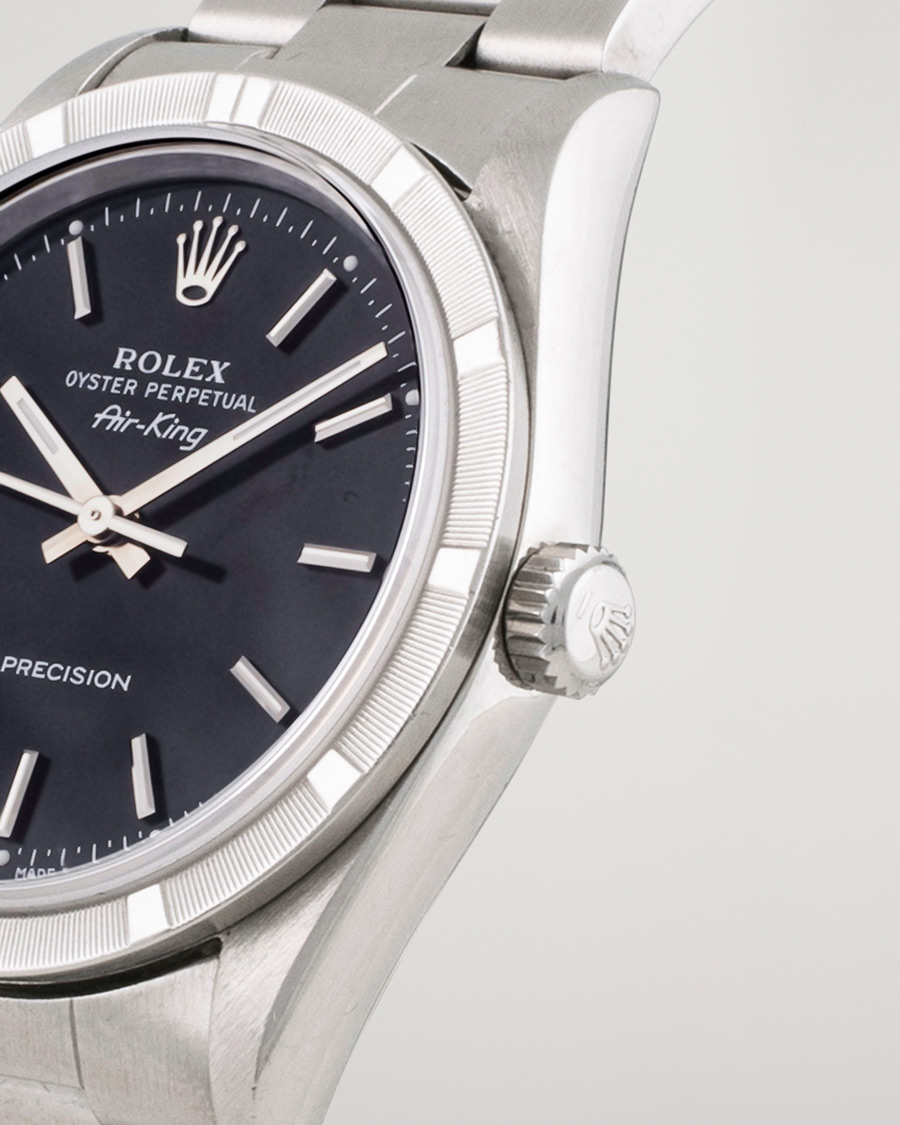 Hombres | Rolex Pre-Owned Air King 14010 Oyster Perpetual Steel Black | Rolex Pre-Owned | Air King 14010 Oyster Perpetual Steel Black