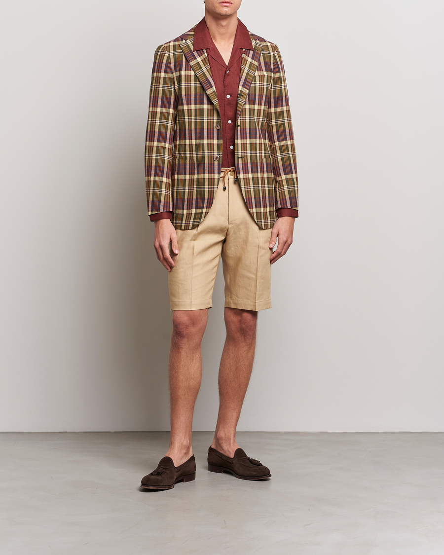 Hombres | Blazers | Beams F | Patch Pocket Blazer Dark Brown Madras