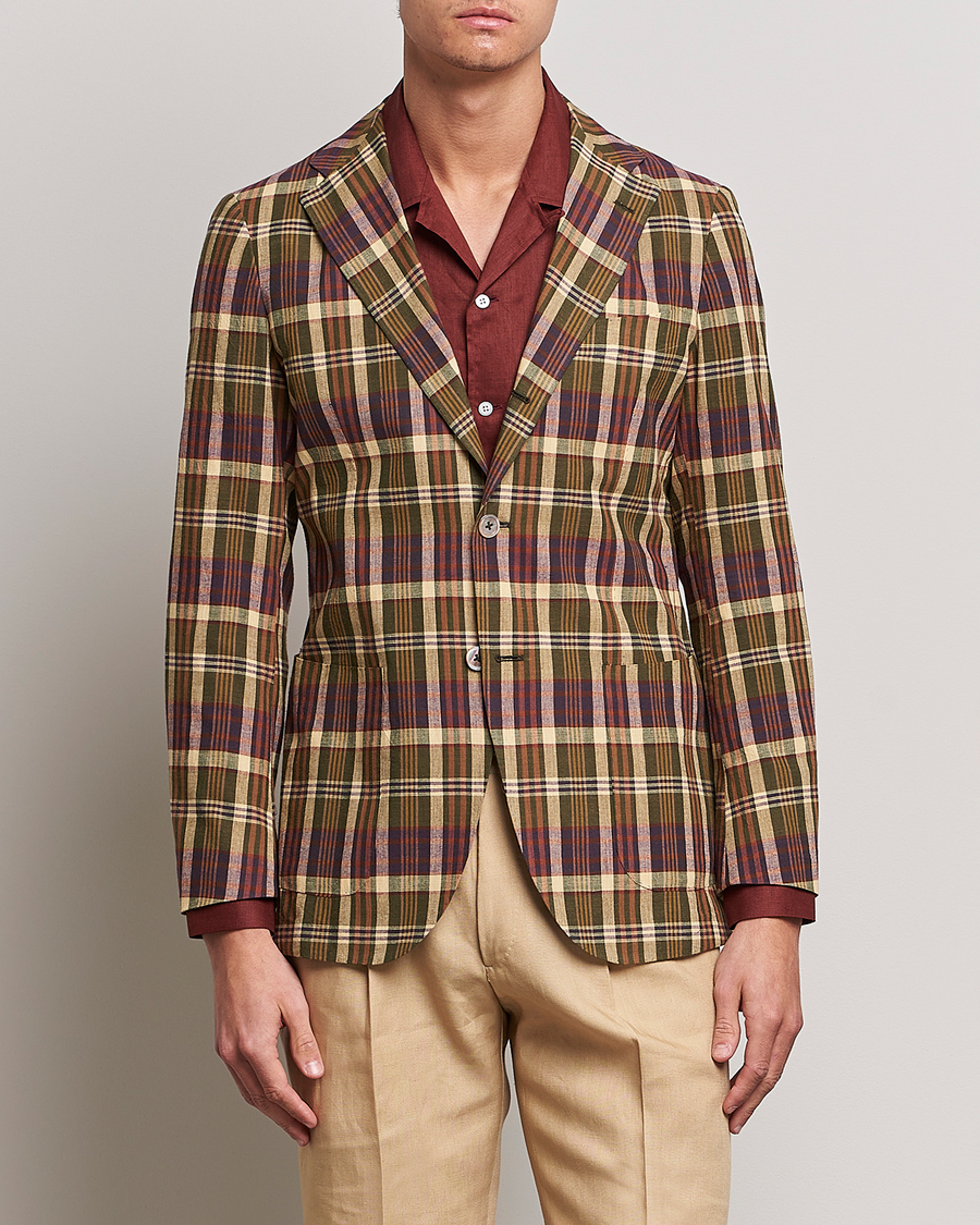 Hombres | Blazers | Beams F | Patch Pocket Blazer Dark Brown Madras