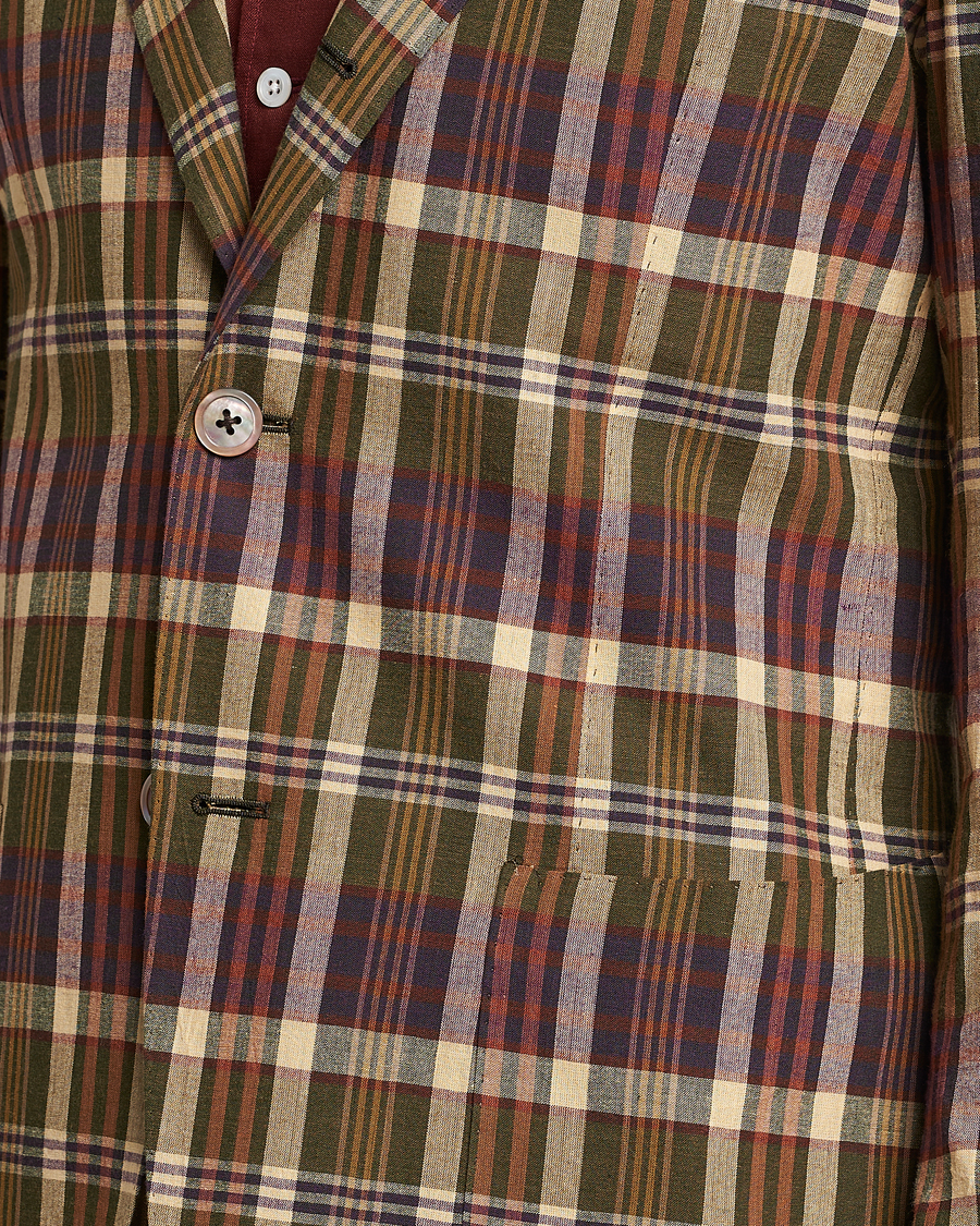 Hombres | Blazers | Beams F | Patch Pocket Blazer Dark Brown Madras