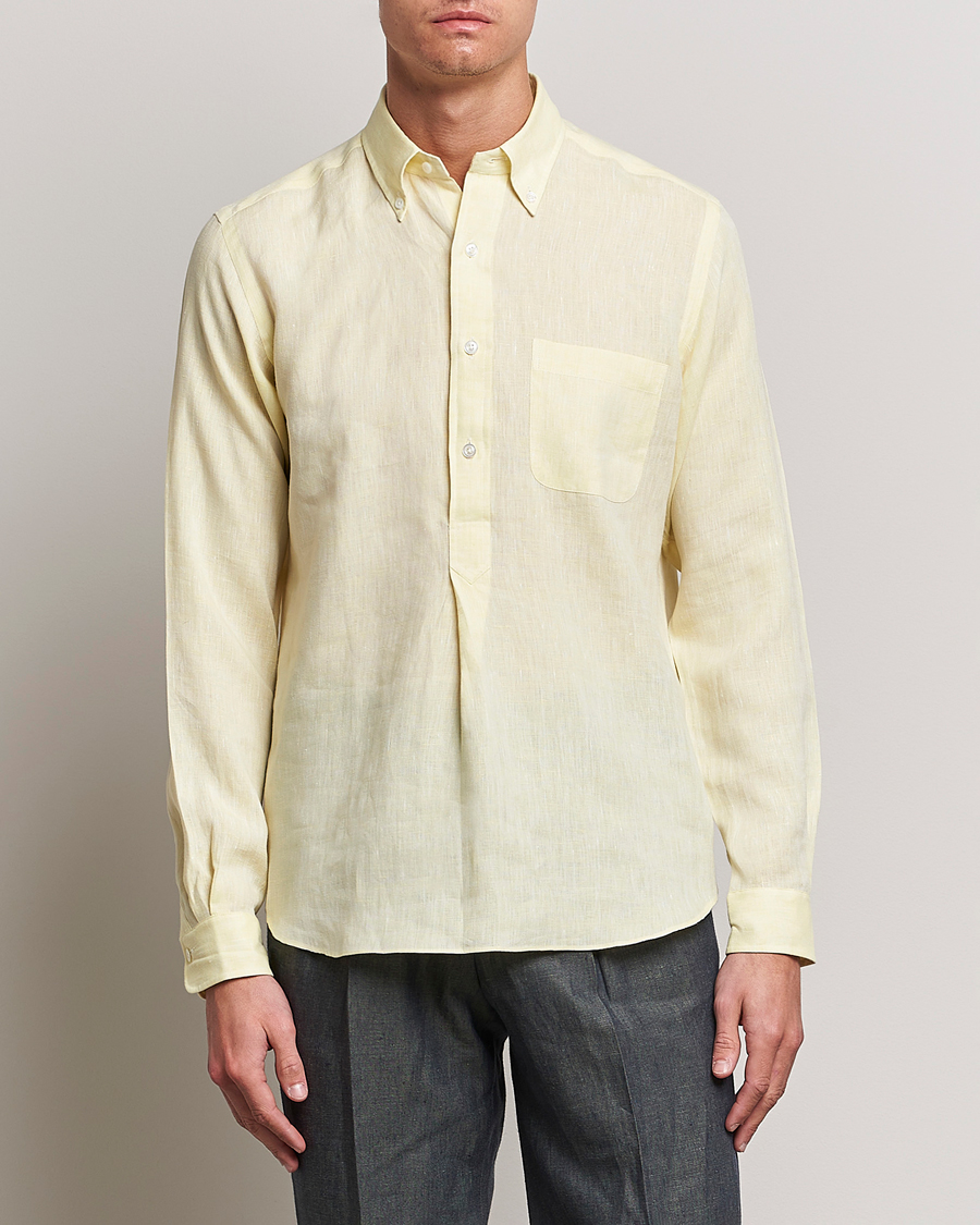 Hombres | Camisas | Beams F | Button Down Pullover Shirt Yellow