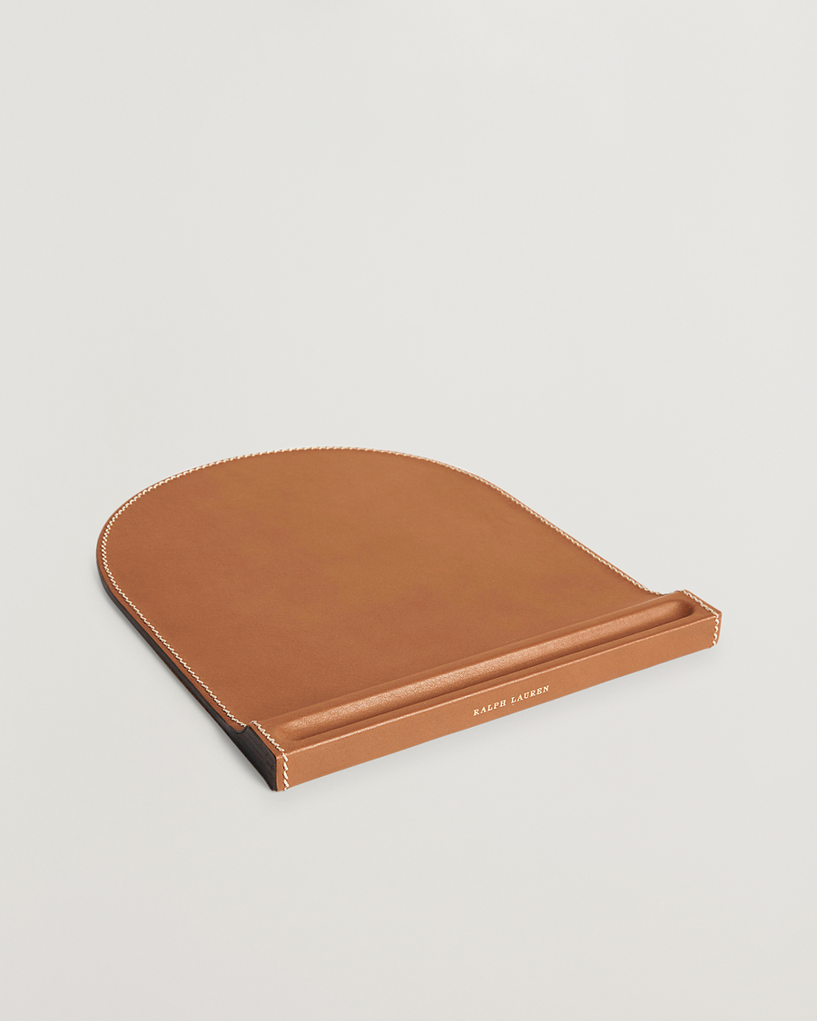 Hombres |  | Ralph Lauren Home | Brennan Leather Mouse Pad Saddle Brown