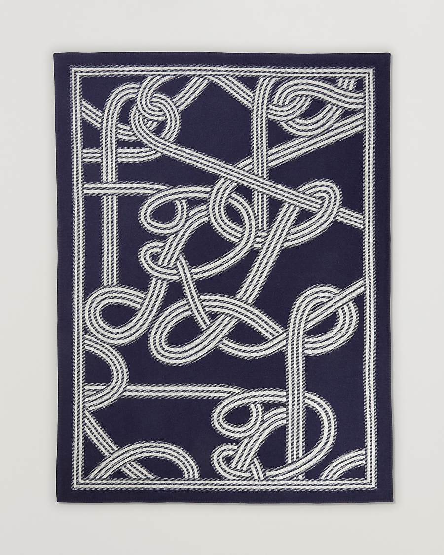 Hombres | Mantas | Ralph Lauren Home | Berken Wool/Cashmere Signature Logo Blanket Navy