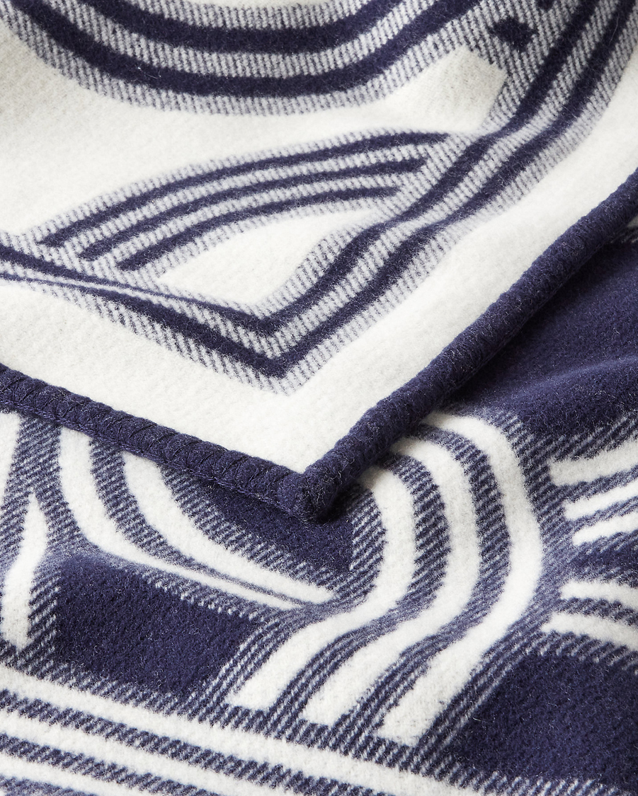 Hombres | Ralph Lauren Home Berken Wool/Cashmere Signature Logo Blanket Navy | Ralph Lauren Home | Berken Wool/Cashmere Signature Logo Blanket Navy