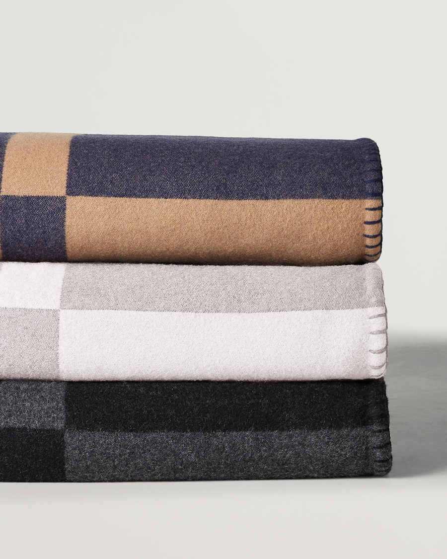 Hombres | Ralph Lauren Home Northam RL Graphic Colour Block Wool Throw Camel/Navy | Ralph Lauren Home | Northam RL Graphic Colour Block Wool Throw Camel/Navy