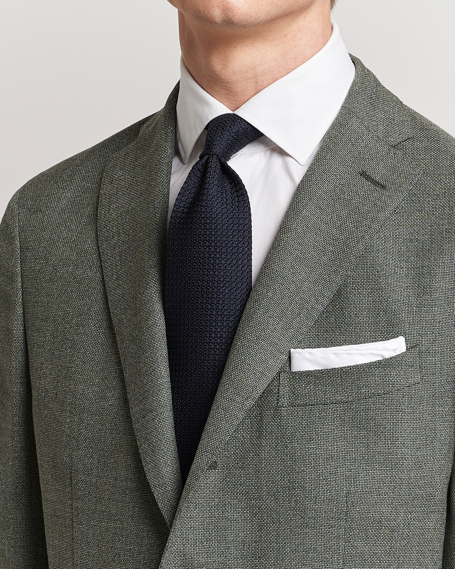 Hombres | Corbatas | Eton | Grenadine Tie Dark Blue