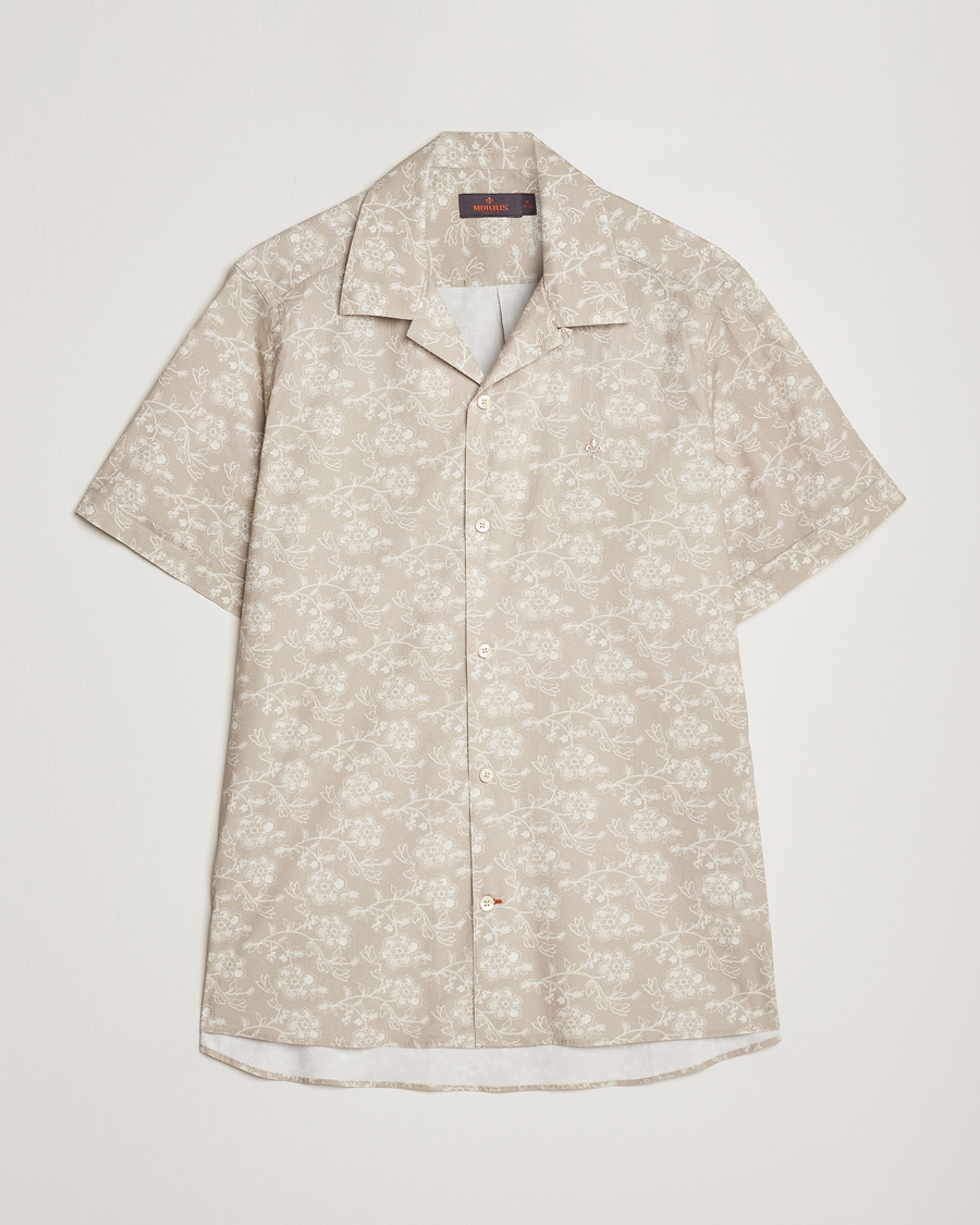 Hombres | Camisas | Morris | Printed Short Sleeve Shirt Khaki