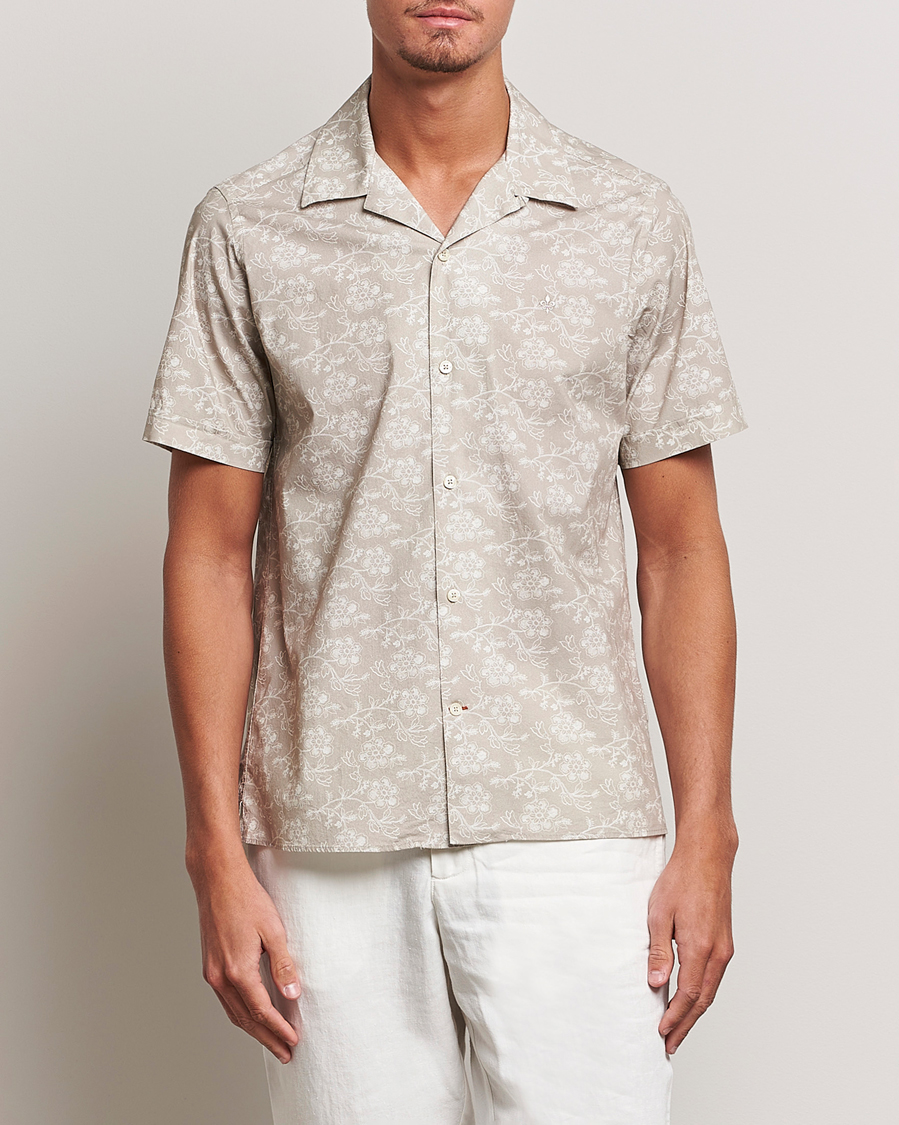 Hombres | Camisas | Morris | Printed Short Sleeve Shirt Khaki