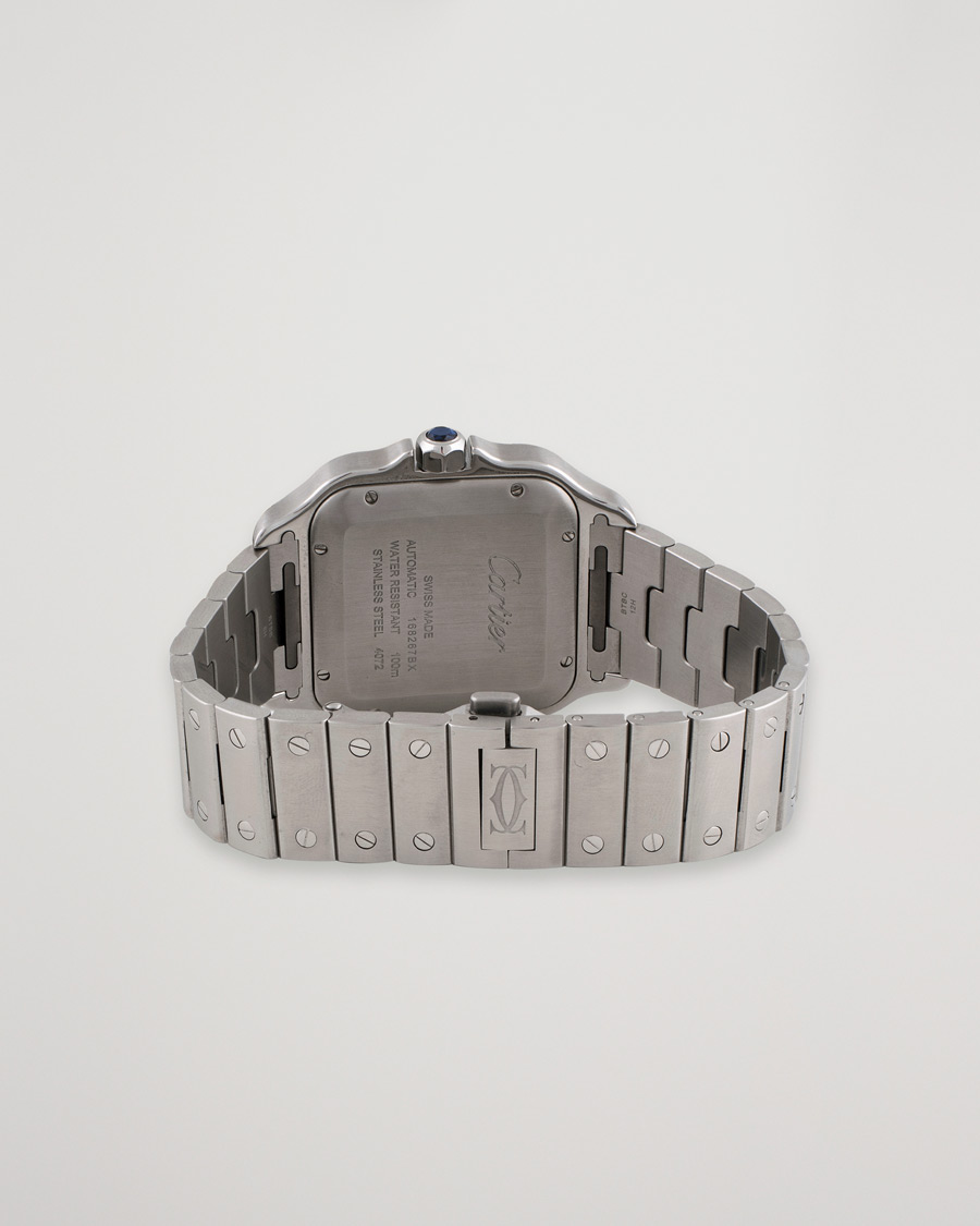 Hombres | Pre-Owned & Vintage Watches | Cartier Pre-Owned | Santos De Cartier Steel White