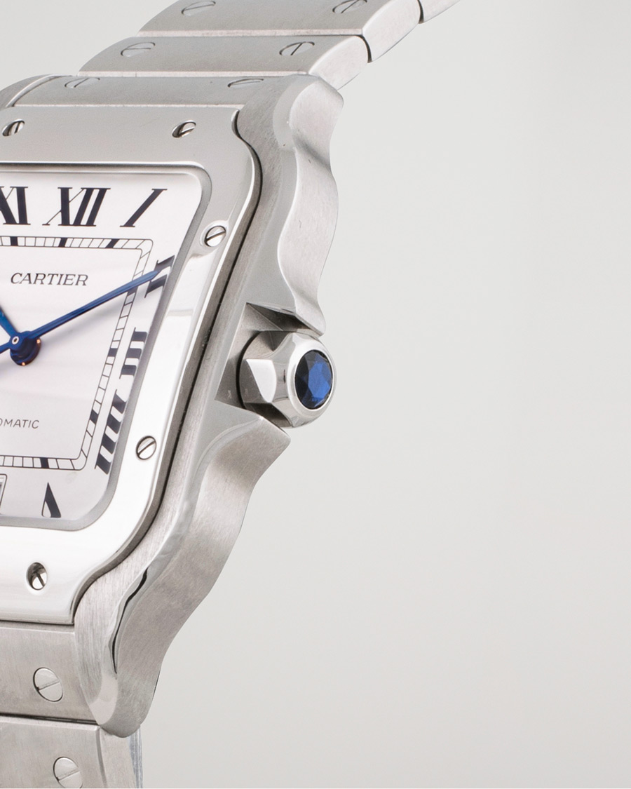 Hombres | Pre-Owned & Vintage Watches | Cartier Pre-Owned | Santos De Cartier Steel White