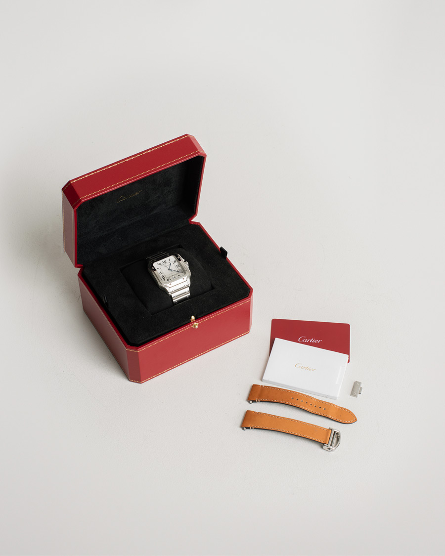 Hombres | Pre-Owned & Vintage Watches | Cartier Pre-Owned | Santos De Cartier Steel White