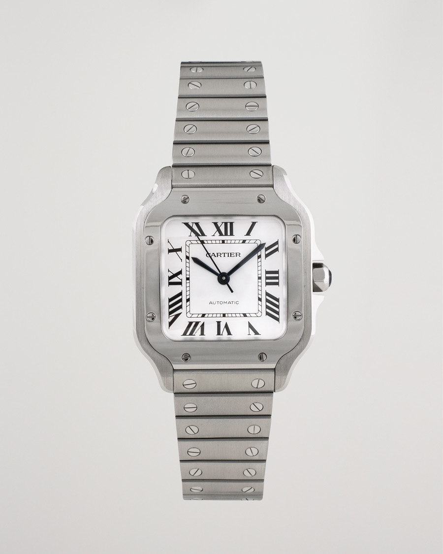 Hombres | Pre-Owned & Vintage Watches | Cartier Pre-Owned | Santos De Cartier WSSA0029 Steel White