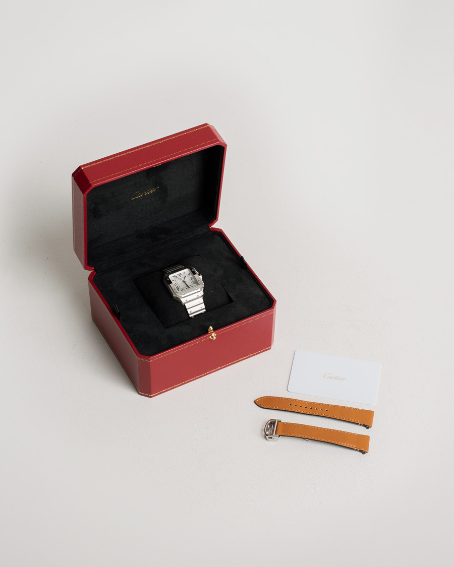 Hombres | Pre-Owned & Vintage Watches | Cartier Pre-Owned | Santos De Cartier WSSA0029 Steel White