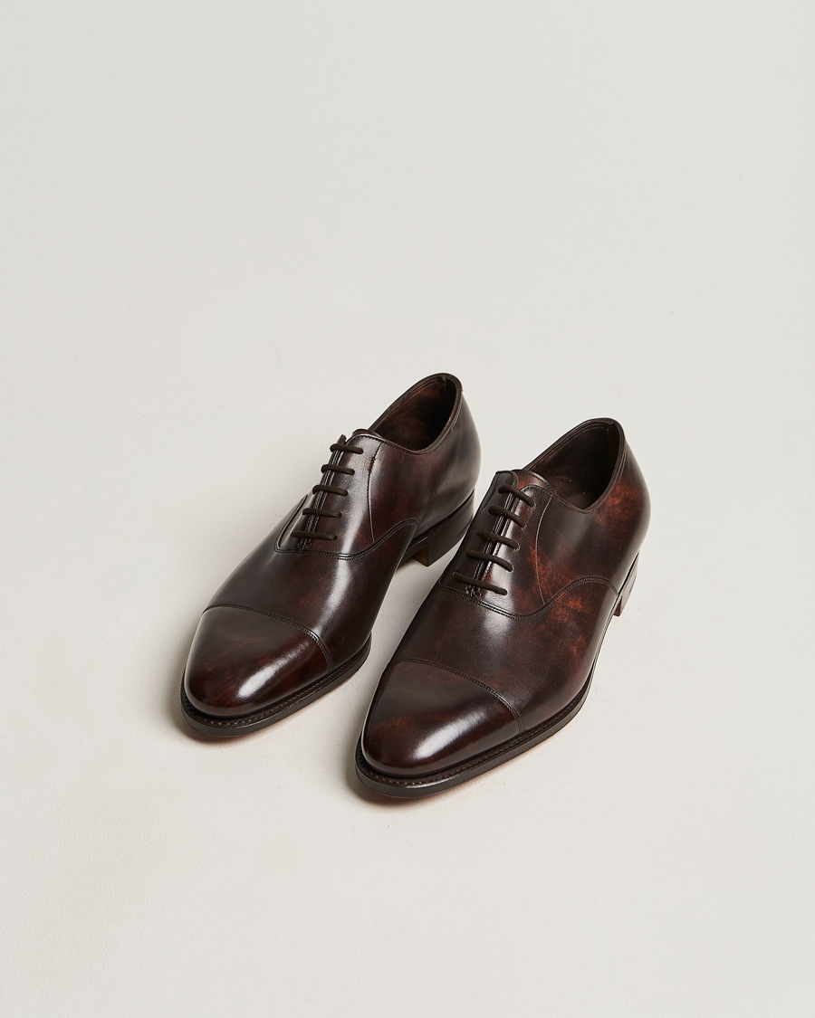 Hombres | Zapatos hechos a mano | John Lobb | City II Oxford Dark Brown Calf
