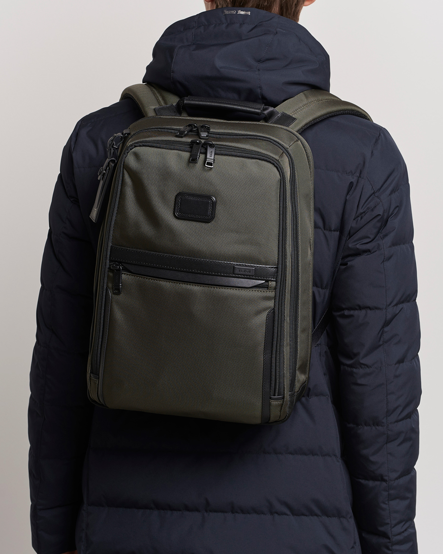 Hombres | TUMI Alpha 3 Slim Backpack Olive Night | TUMI | Alpha 3 Slim Backpack Olive Night