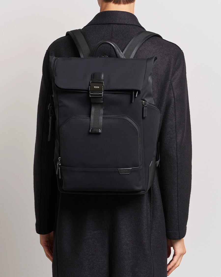 Hombres | TUMI Harrison Osborn Roll Top Backpack Black | TUMI | Harrison Osborn Roll Top Backpack Black