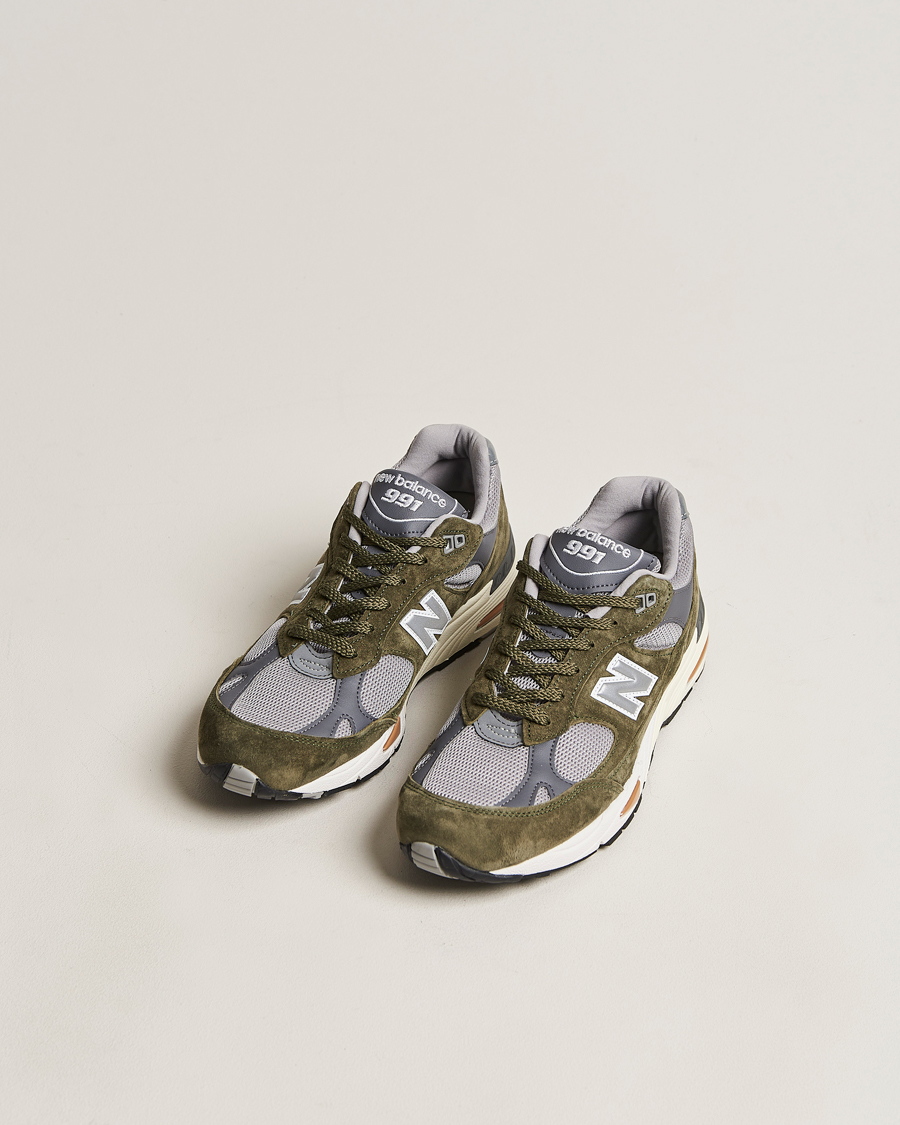 Hombres | New Balance Made In UK 991 Sneakers Green/Grey | New Balance | Made In UK 991 Sneakers Green/Grey