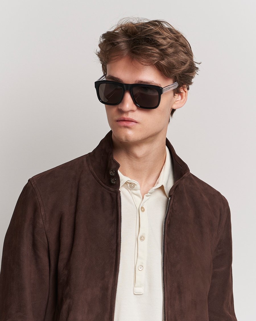 Hombres | Saint Laurent SL 558 Sunglasses Black/Crystal | Saint Laurent | SL 558 Sunglasses Black/Crystal