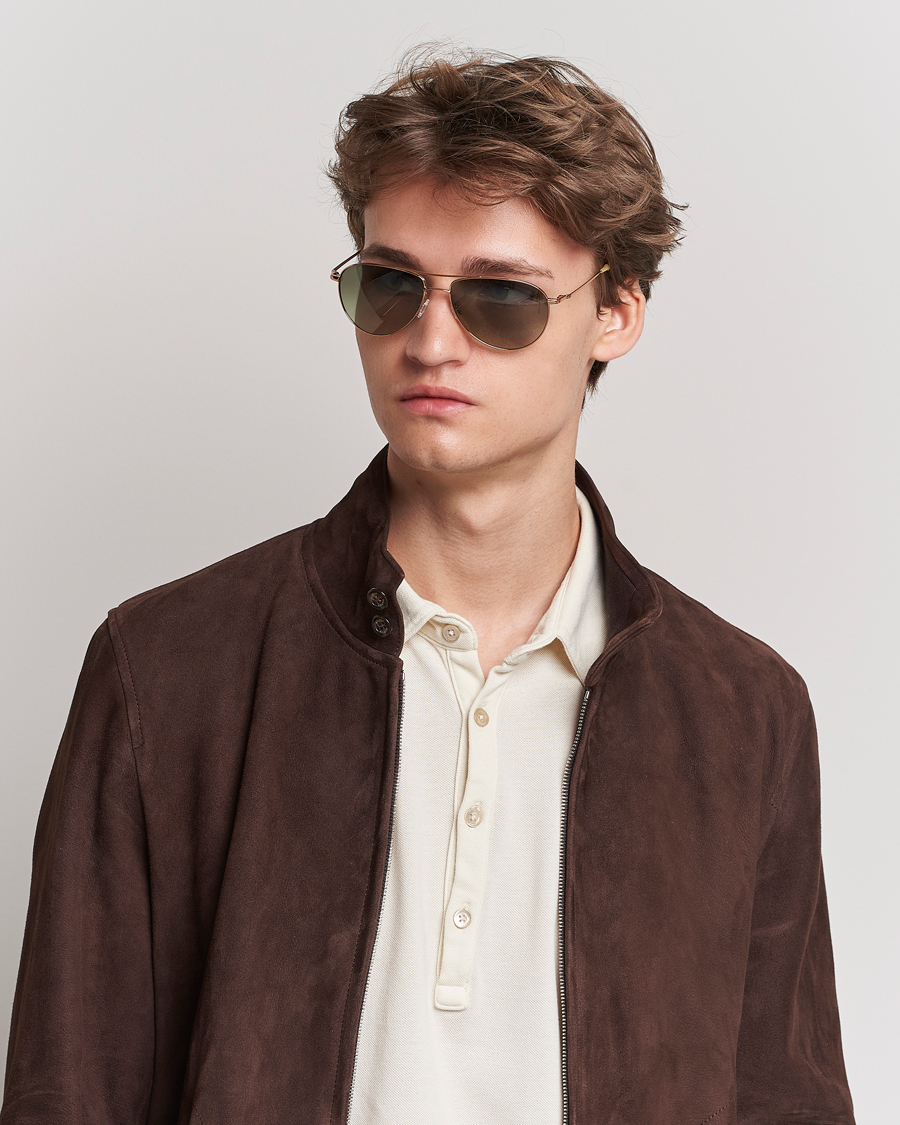 Hombres | Gafas de sol de aviador | Oliver Peoples | Benedict Sunglasses Rose Gold