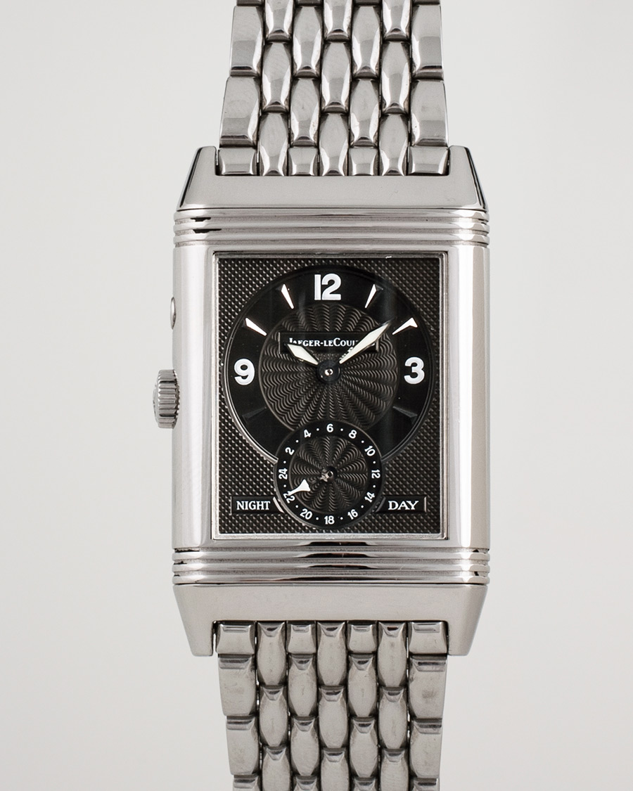 Hombres | Pre-Owned & Vintage Watches | Jaeger-LeCoultre Pre-Owned | Reverso Duoface 270.8.54 Steel Silver Black