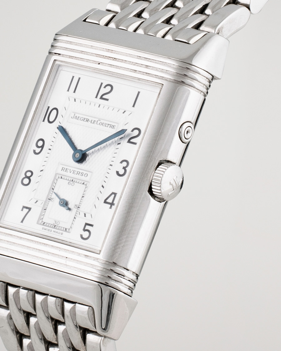 Hombres | Pre-Owned & Vintage Watches | Jaeger-LeCoultre Pre-Owned | Reverso Duoface 270.8.54 Steel Silver Black