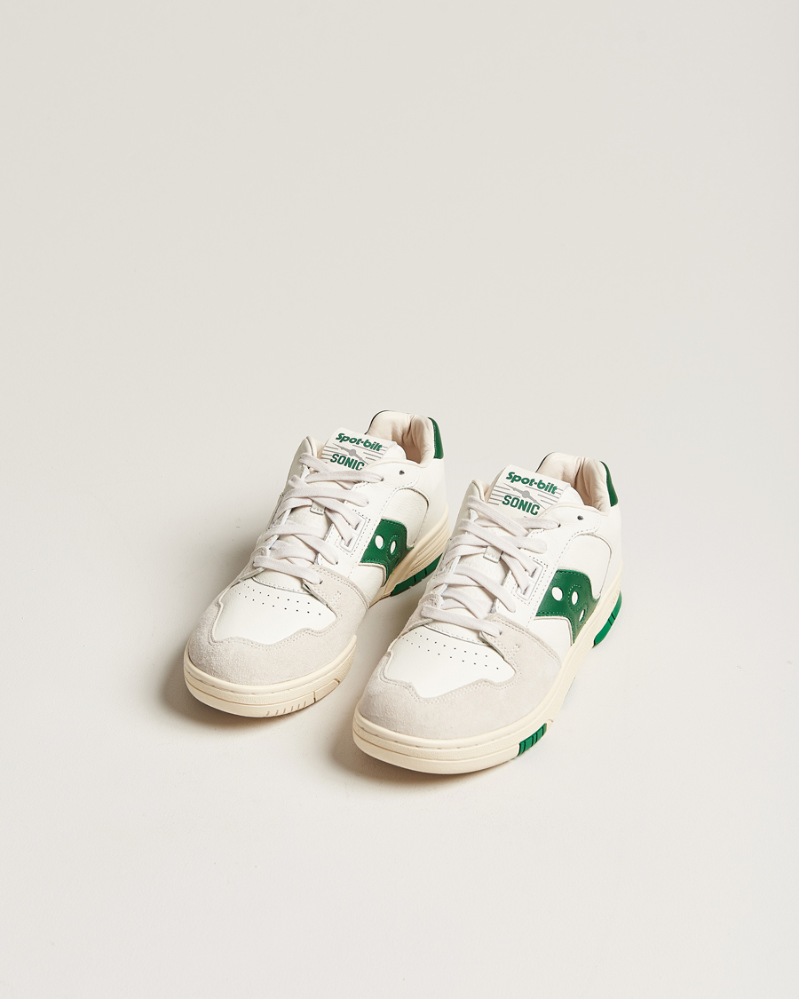 Hombres | Saucony Sonic Vintage Leather Sneaker White | Saucony | Sonic Vintage Leather Sneaker White