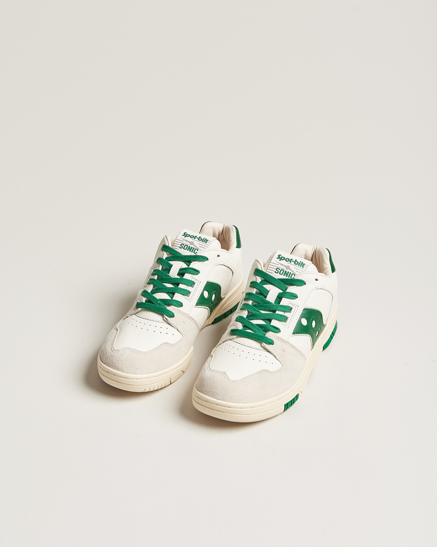 Hombres | Saucony Sonic Vintage Leather Sneaker White | Saucony | Sonic Vintage Leather Sneaker White
