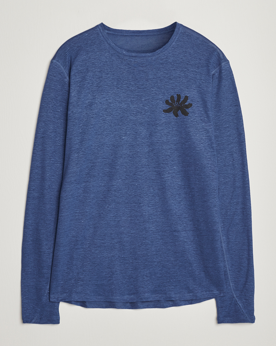 Hombres | Camisetas | District Vision | Suhka Hemp Long Sleeve T-Shirt Ocean Blue
