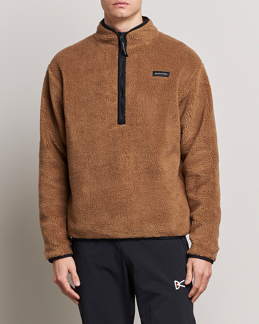 Hombres | Jerséis y prendas de punto | District Vision | Doug Half Zip Fleece Sand