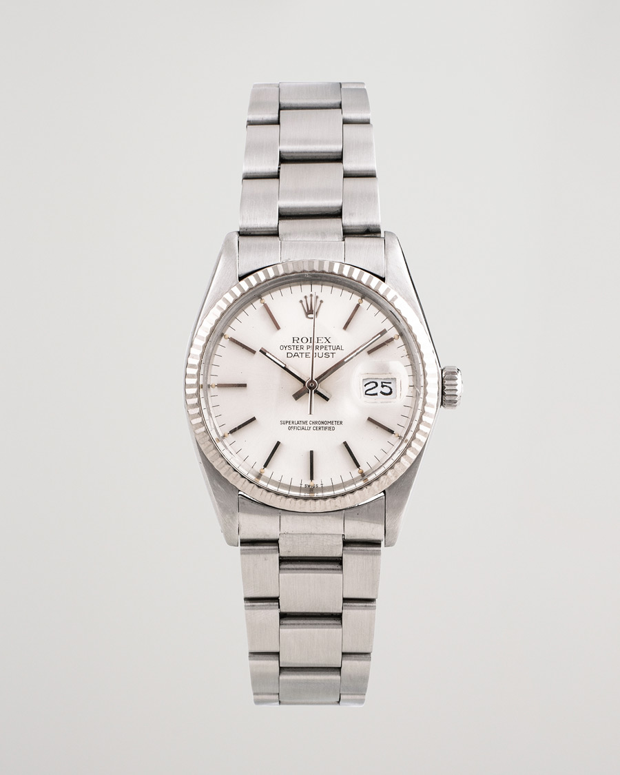 Hombres | Rolex Pre-Owned Datejust 16014 Oyster Perpetual Steel Silver Steel Silver | Rolex Pre-Owned | Datejust 16014 Oyster Perpetual Steel Silver Steel Silver