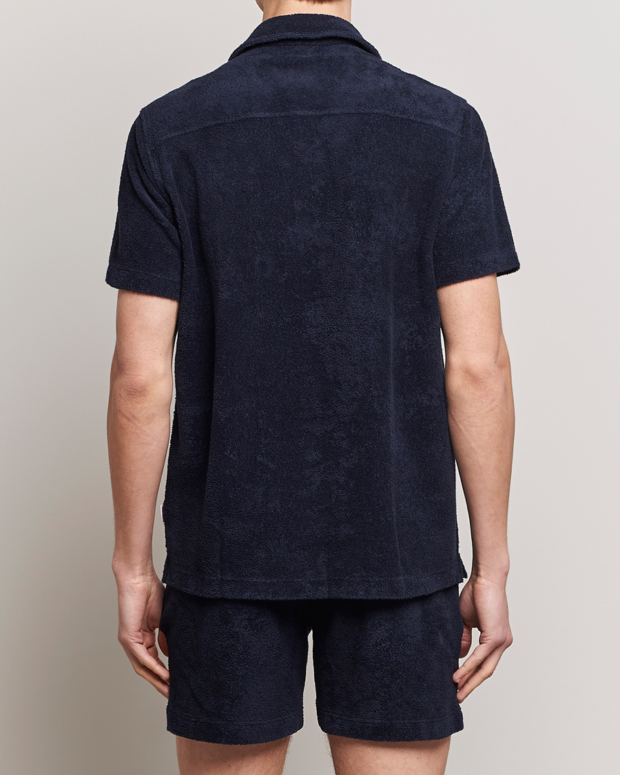 Hombres | Camisas | Orlebar Brown | Howell Short Sleeve Terry Shirt Night Iris