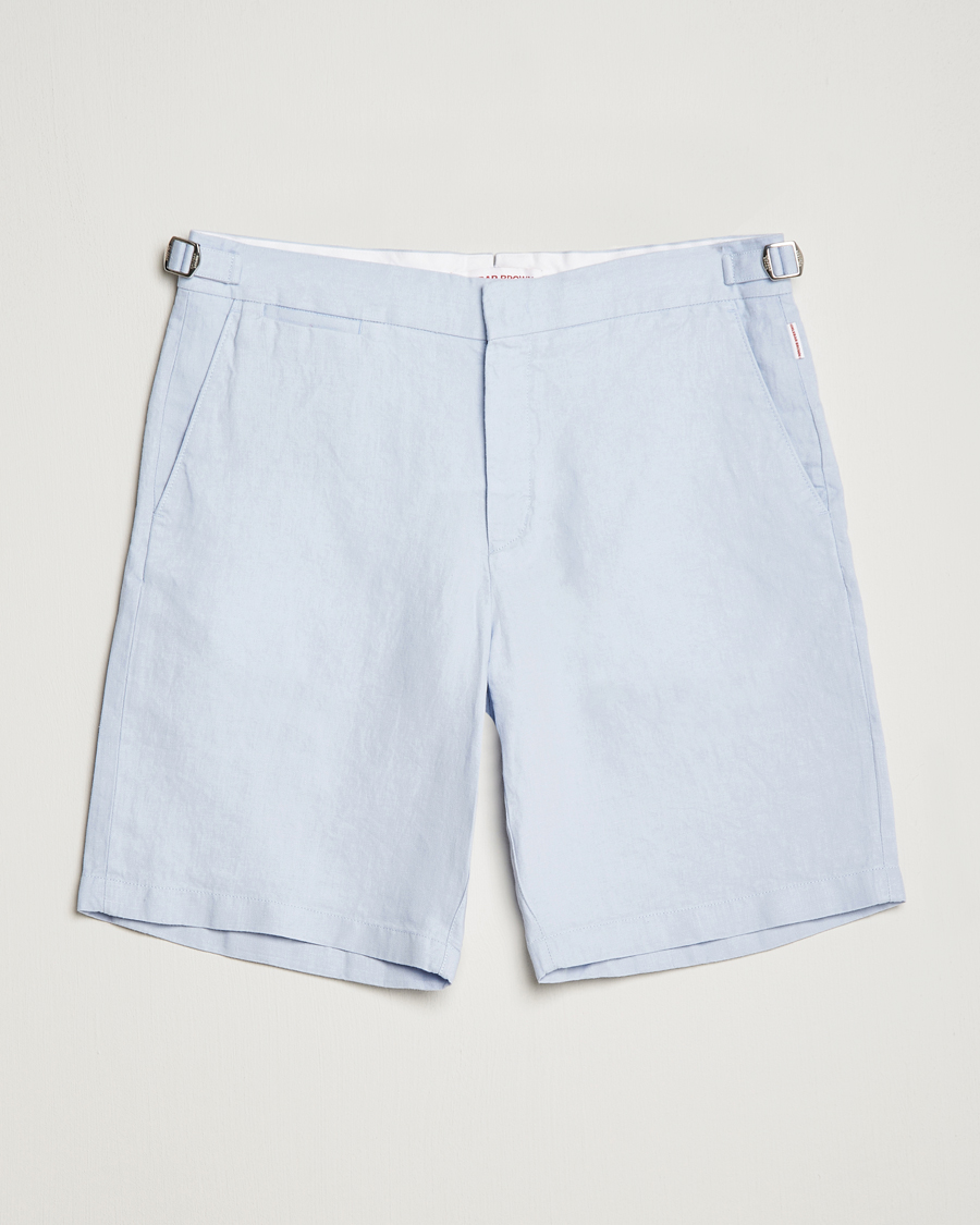 Hombres | Pantalones cortos | Orlebar Brown | Norwich Linen Shorts Light Island Sky