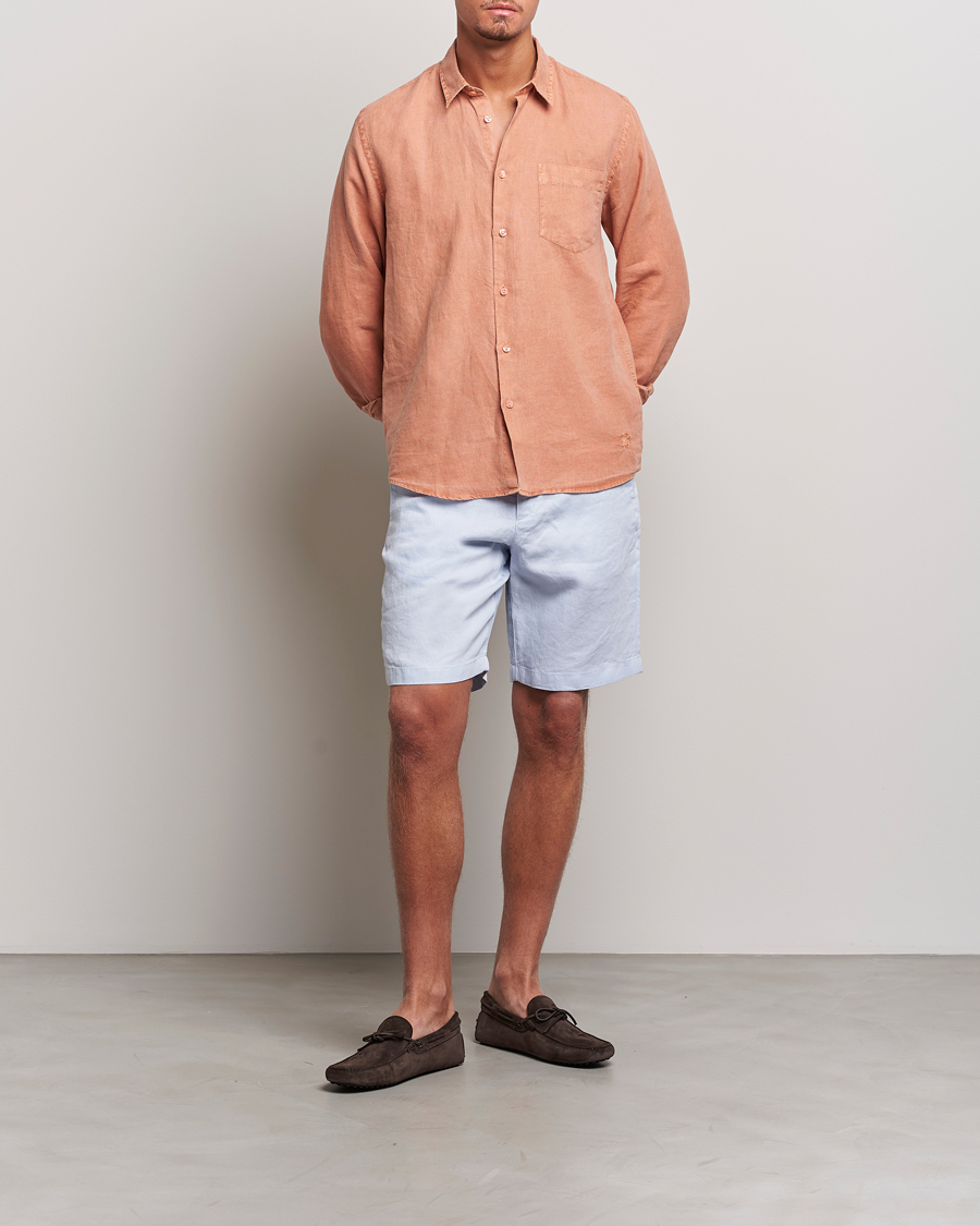 Hombres | Pantalones cortos | Orlebar Brown | Norwich Linen Shorts Light Island Sky