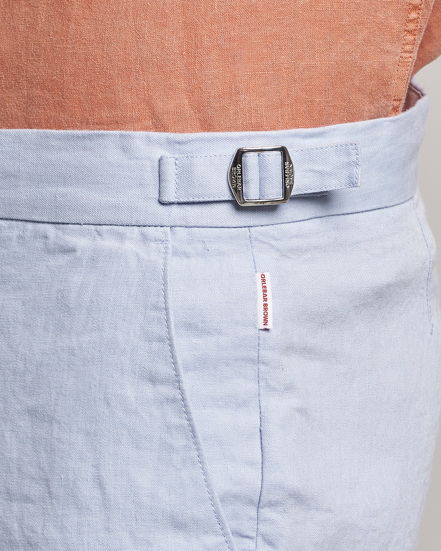 Hombres | Pantalones cortos | Orlebar Brown | Norwich Linen Shorts Light Island Sky