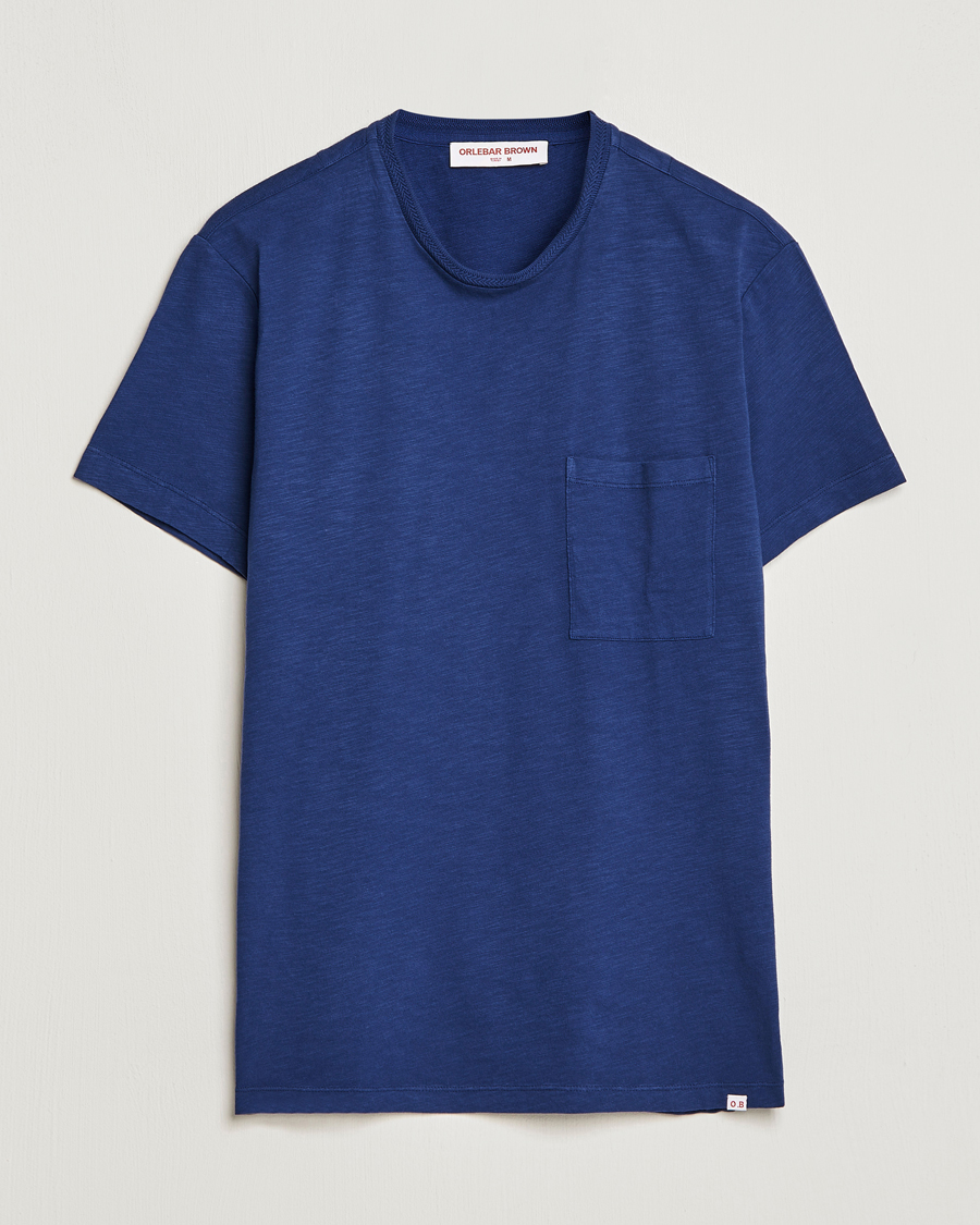 Hombres | Camisetas | Orlebar Brown | OB Classic Garment Dyed Cotton T-Shirt Lagoon Blue