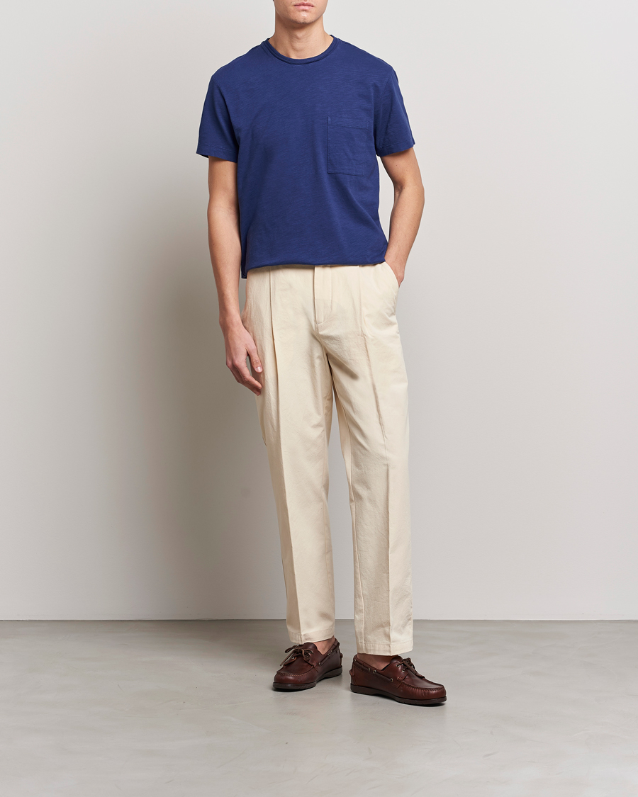 Hombres | Camisetas | Orlebar Brown | OB Classic Garment Dyed Cotton T-Shirt Lagoon Blue