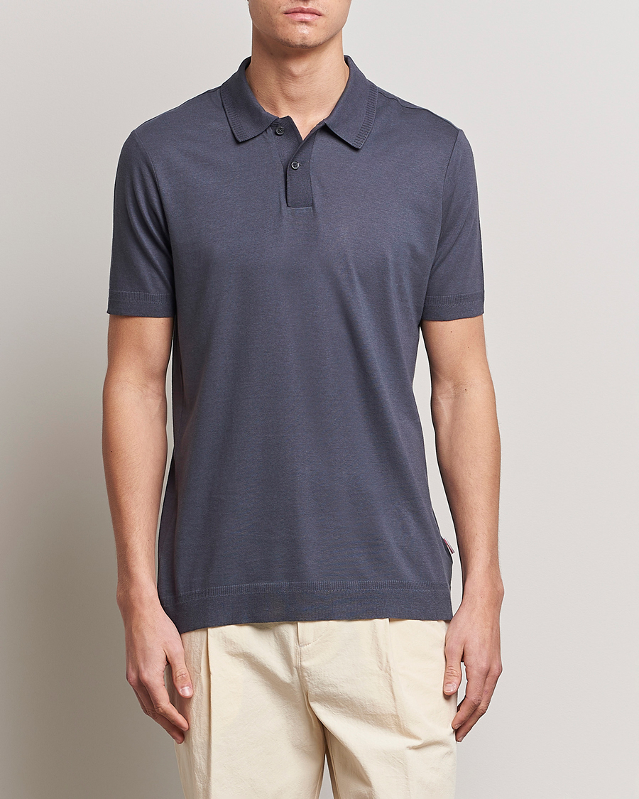 Hombres | Polos | Orlebar Brown | Jarrett Knitted Rib Polo Piranha Grey