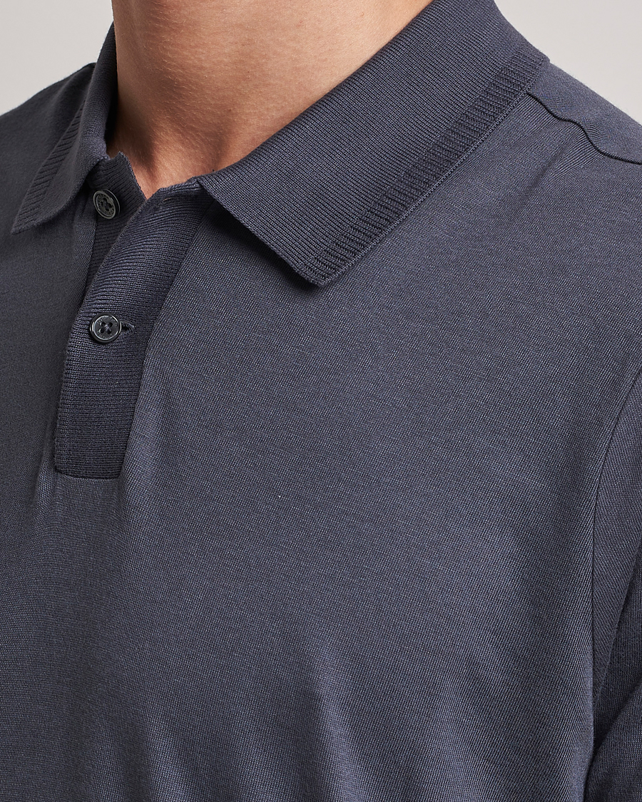 Hombres | Polos | Orlebar Brown | Jarrett Knitted Rib Polo Piranha Grey