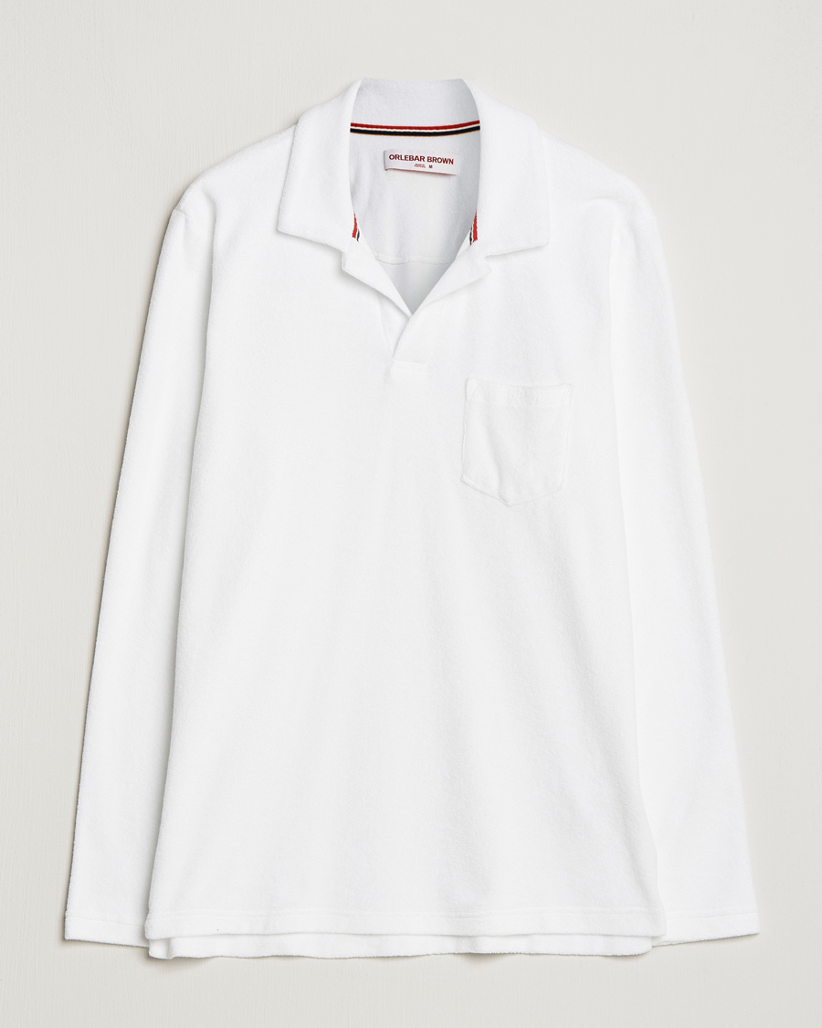 Hombres | Jerséis y prendas de punto | Orlebar Brown | Terry Long Sleeve OB Stripe White