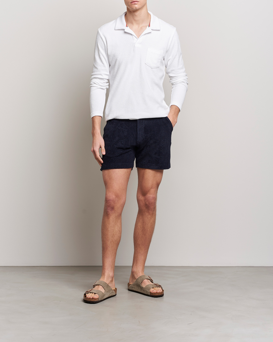 Hombres | Jerséis y prendas de punto | Orlebar Brown | Terry Long Sleeve OB Stripe White