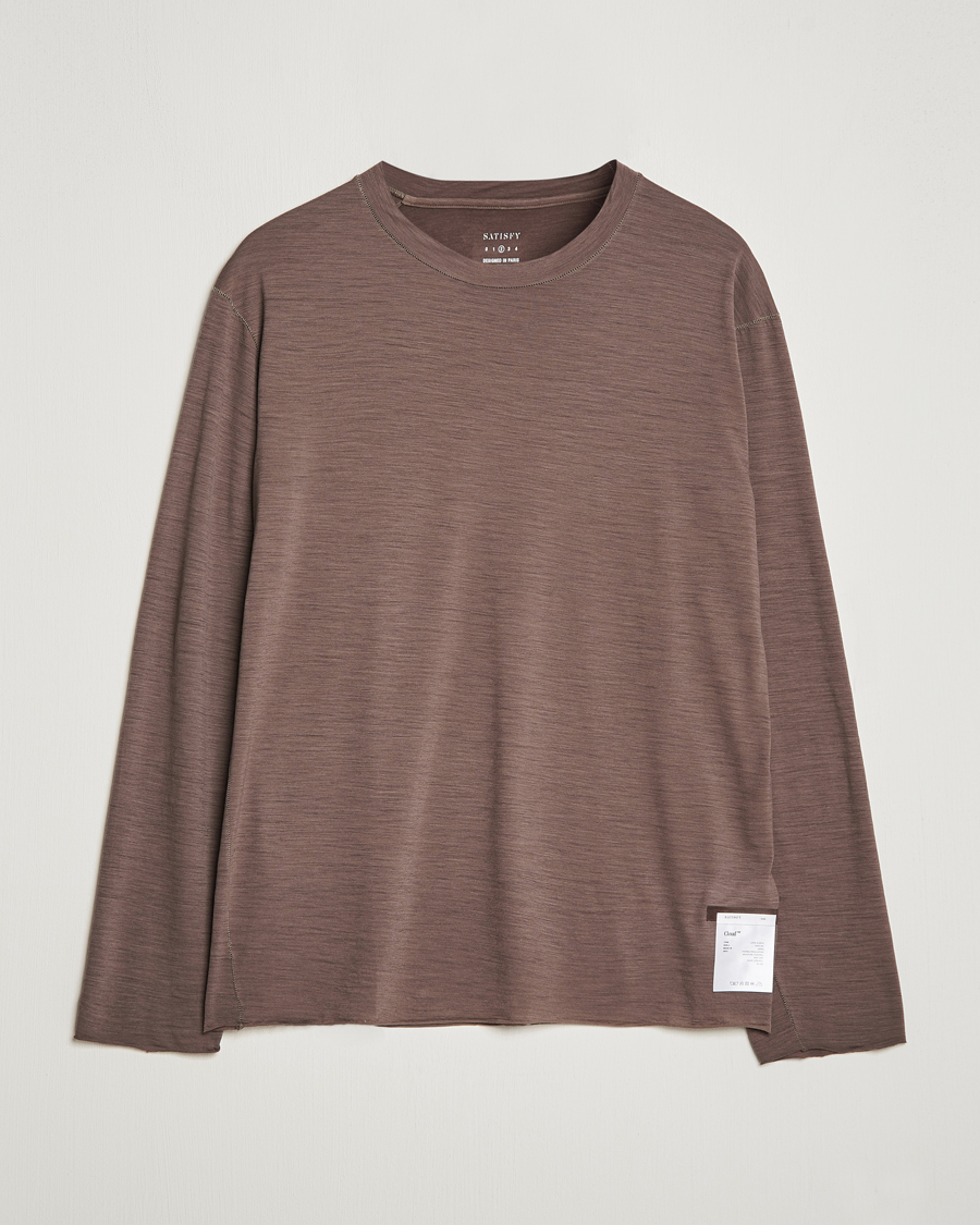 Hombres | Camisetas | Satisfy | CloudMerino Long Tee Warm Stone