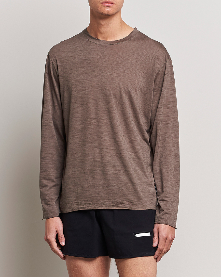 Hombres | Running | Satisfy | CloudMerino Long Tee  Warm Stone