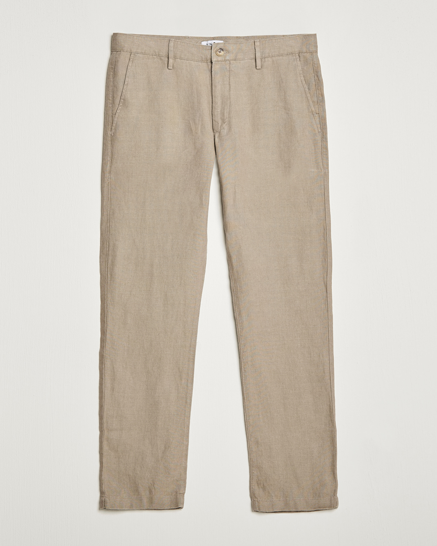 Hombres | Pantalones | NN07 | Karl Linen Trousers Greige