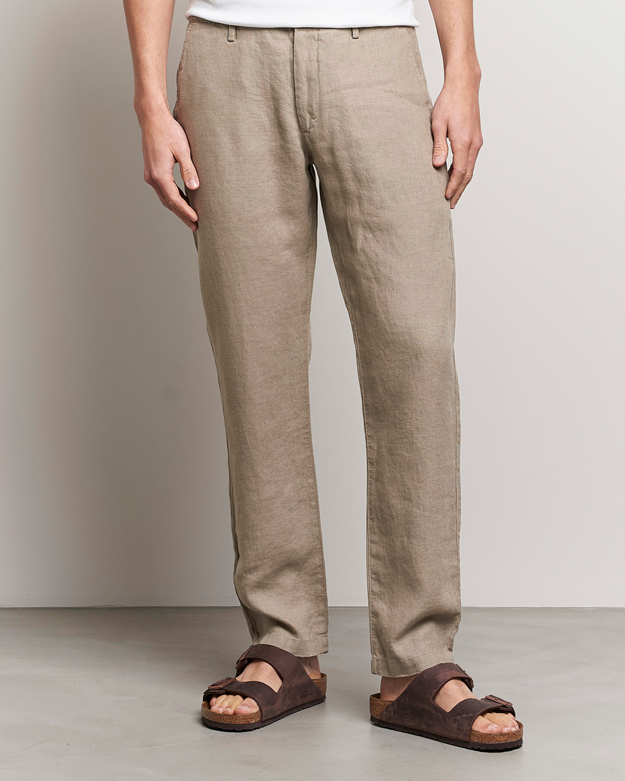 Hombres | Pantalones | NN07 | Karl Linen Trousers Greige